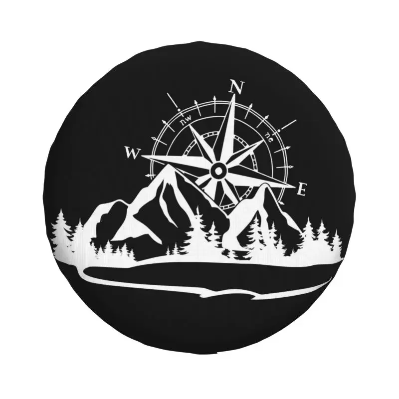 Custom Compass And Mount Spare Tire Cover for Jeep Mitsubishi Mountains 4WD 4x4 Trailer Car Wheel Protector 14