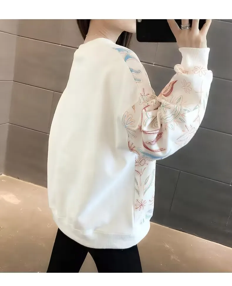 Women's Hoodies Korean Style 2025 Spring Autumn Woman Printed Sweatshirt Female Pullovers Tops T-shirt Student Casual Sweatshirt