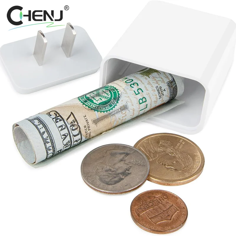 1Pc Fake Charger Sight Secret Home Diversion Stash Can Safe Container Hiding Spot ⁣⁣⁣⁣Hidden Storage Compartment Charging Cover