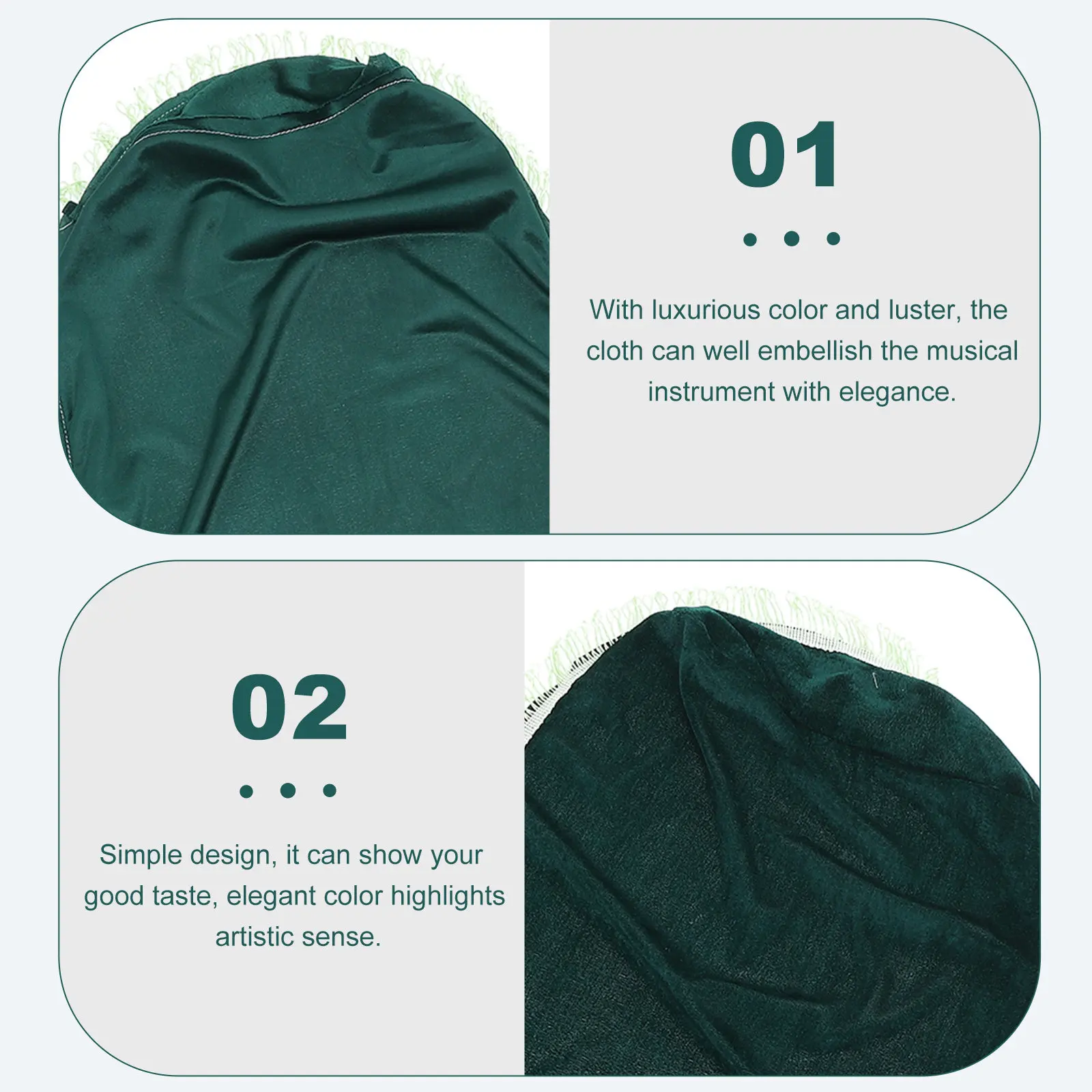 Guzheng Cover Dust-Proof Protective Cover for Ancient Chinese Zither Supple Patterned Fabric Luxurious Luster Elegant Decorative