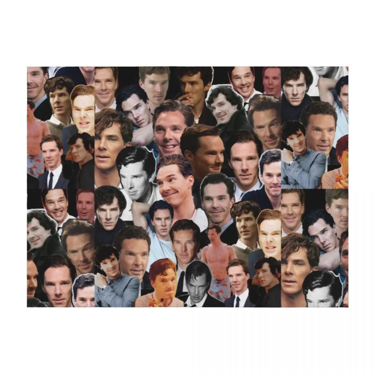 

Benedict Cumberbatch Collage Throw Blanket Soft Plush Plaid Travel Sofas Tourist Blankets