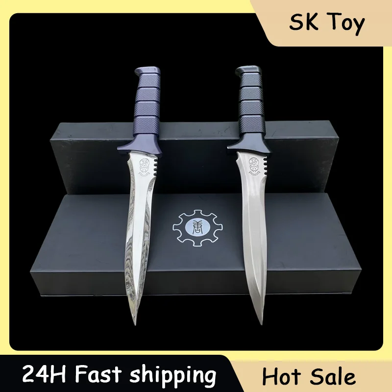 28cm Resident Game Peripheral Evil Primal Knife Leon Combat Knife Model Ornament Unsharpened Toy Sword Gifts Collections