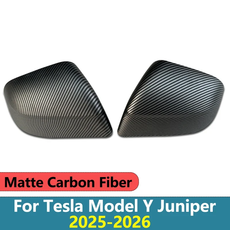 Für Tesla Model Y Juniper 25-26 Model 3/Y Rückspiegelabdeckung ABS Carbonfaser Dekorative Schale Auto-Rückspiegelabdeckung Autoteile – Detail 18
