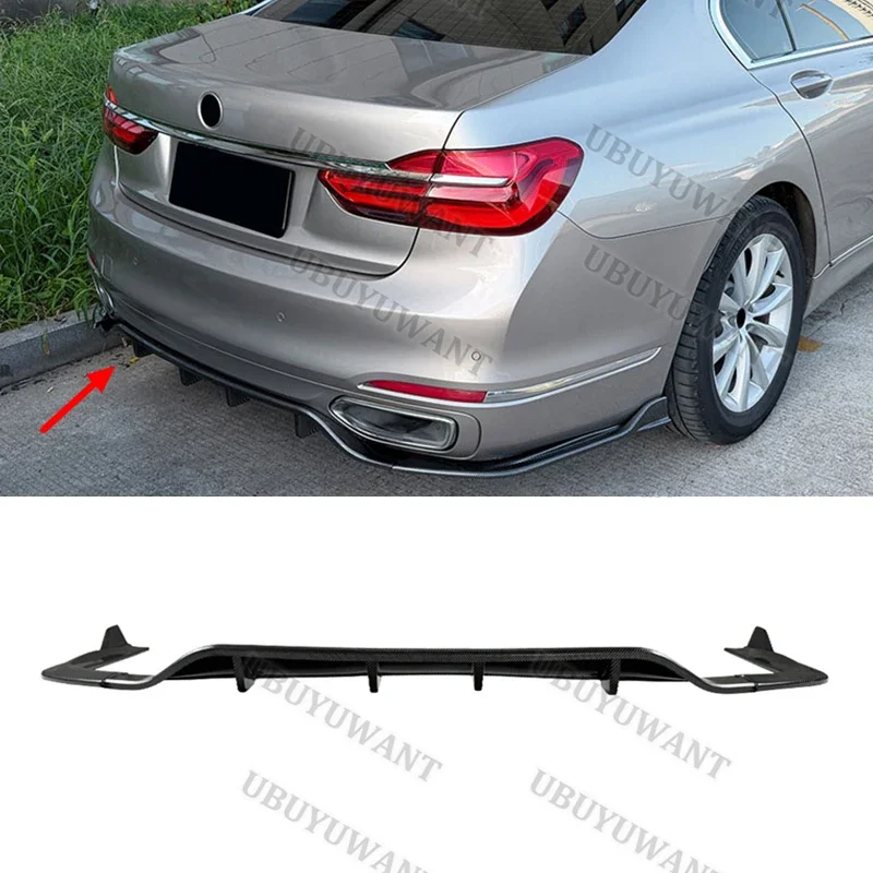 For BMW 7 Series G11 G12 Standard Edition 2015-2018 Side Rear Bumper Diffuser Splitter Car Back Lip Corner Valance Covers Set