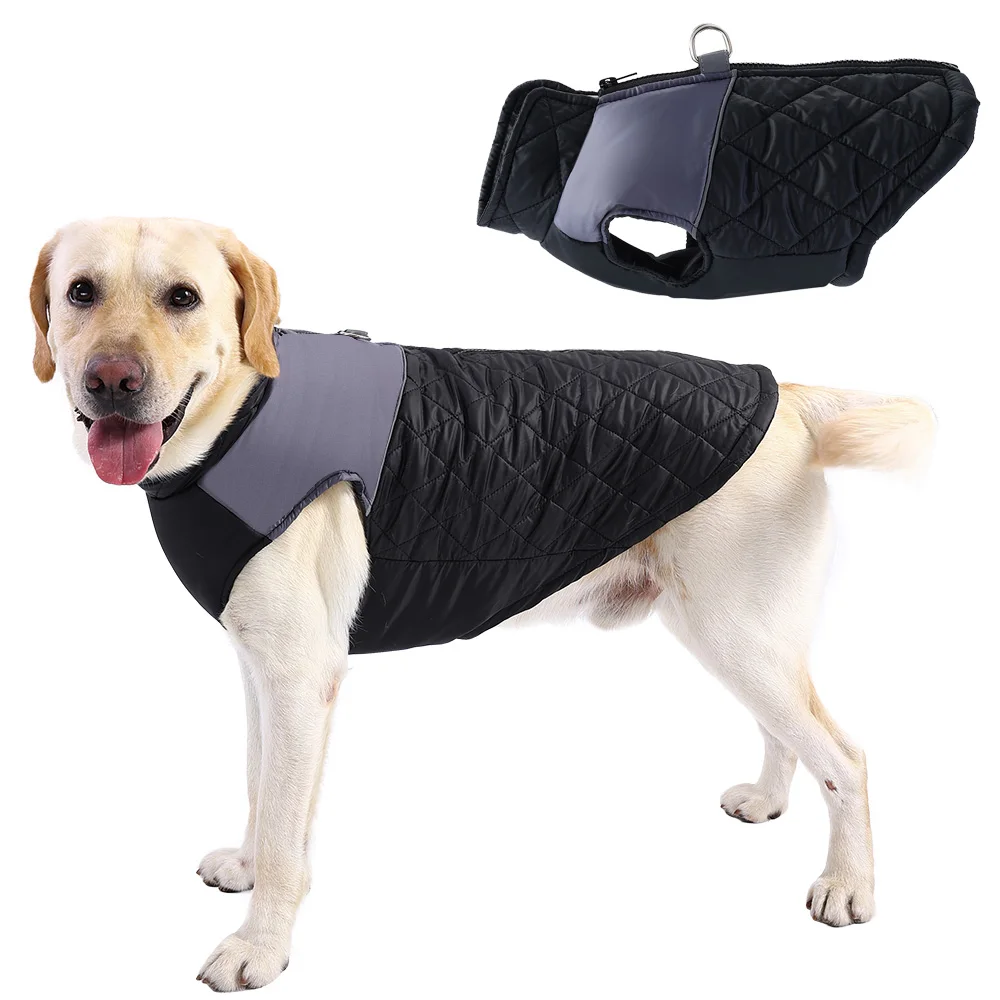 Wasserdichte Hundejacke, Mantel für kleine und große Hunde, warmer Winterhund mit D-Ring, reflektierende Welpenkleidung, Labrador Bulldog Outfits