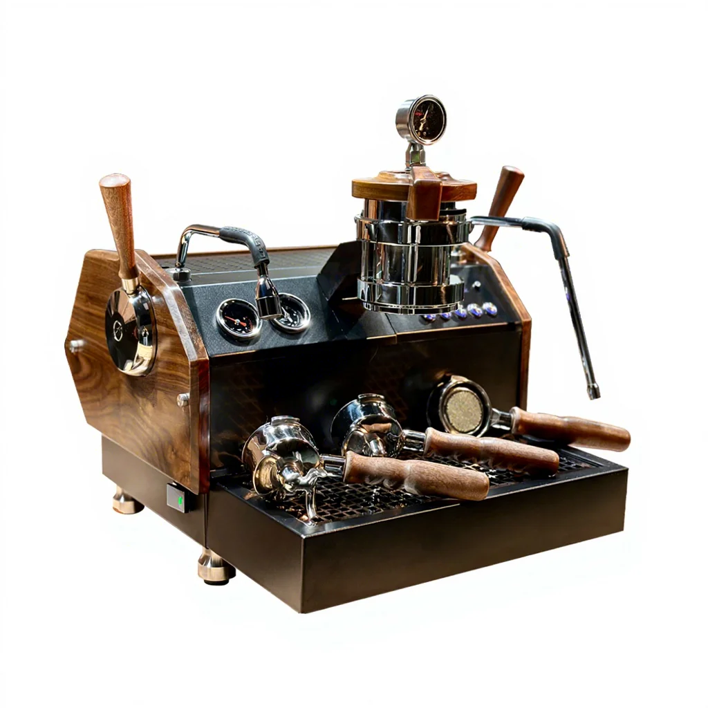 Commercial Italian Espresso & Cappuccino Maker, Rotary Pump 3 Boilers With Manual & Automatic Quantitative Coffee Extraction