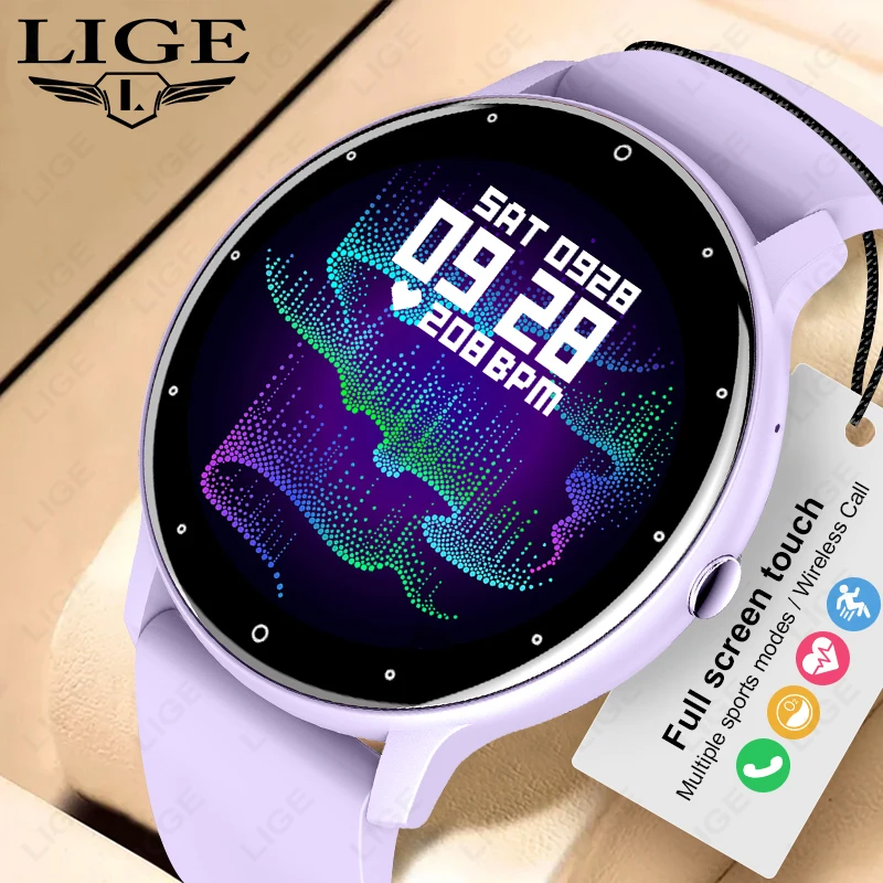 

Смарт-часы LIGE 2026: Новинка для мужчин и женщин, с полным сенсорным экраном, водонепроницаемость IP68, измерение пульса и уровня кислорода в крови, звонки по Bluetooth, для спорта и фитнеса