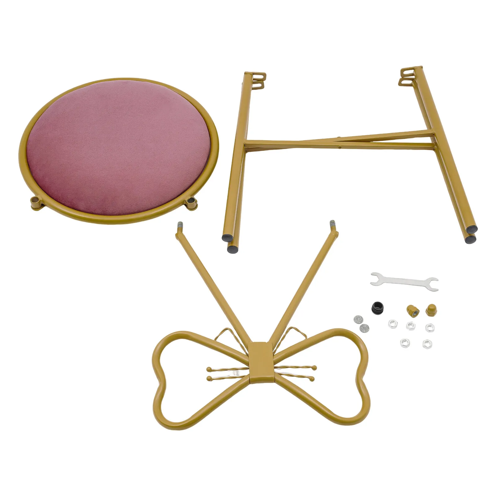 Туалетный столик в форме бабочки, обеденный стул, стул для макияжа, стул со спинкой-бабочкой, темно-розовый