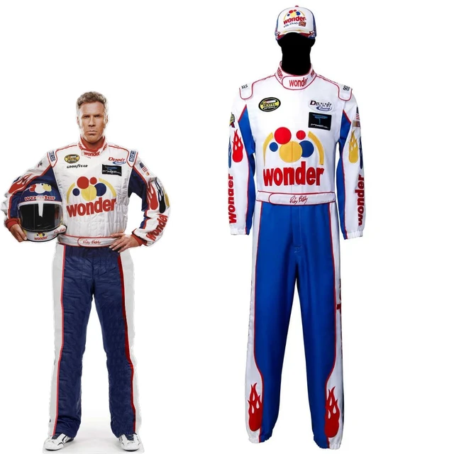 Ricky deals Bobby Talladega Nights Racing Uniform NASCAR Size L Cosplay Costume New