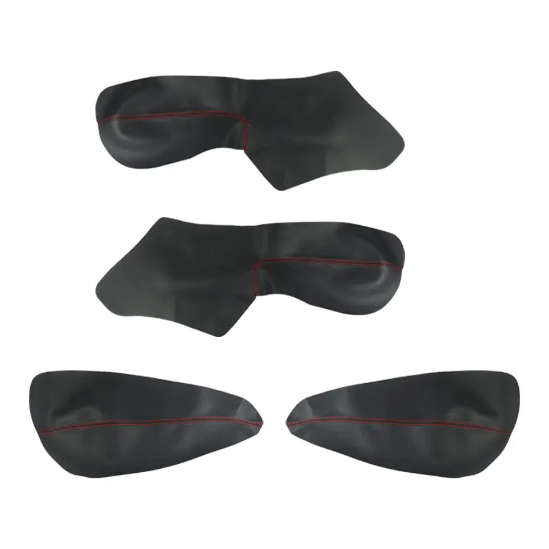 For Peugeot 206 For Citroen C2 only 4 doors Car Interior Door Armrest Panel Microfiber Leather Cover Protective Trim