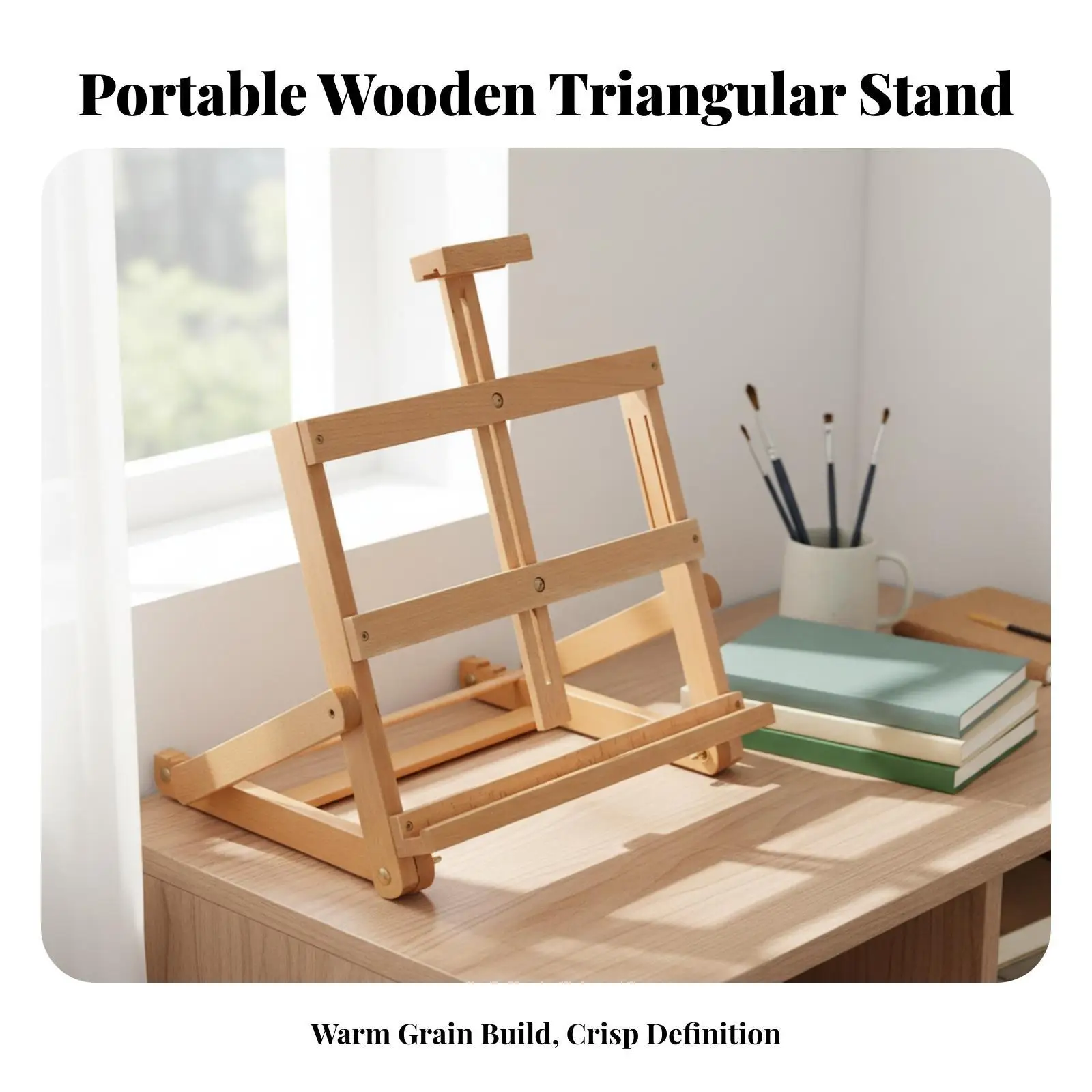 Portable Drawing Easel for Artists Adjustable Beech Wood Tabletop Easel Stand with Canvas Rest for Painting Sketching