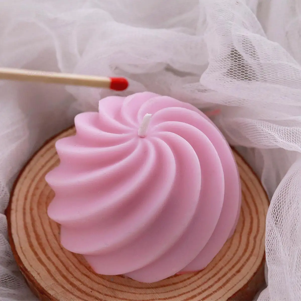 قالب سيليكون حلزوني للخبز ، زوبعة مستديرة ، شمعة معطرة ، قالب الصمغ قطرة الجبس ، لتقوم بها بنفسك كعكة موس ، الشوكولاته كريم ، لوازم أدوات الخبز #1