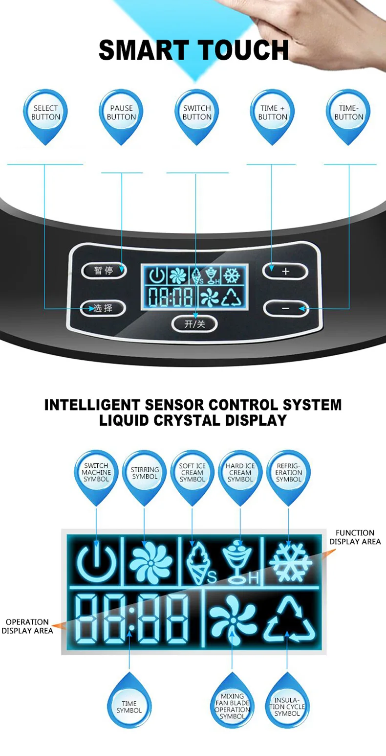 Бытовой льдогенератор, автоматическая машина для домашнего мороженого, небольшая коммерческая машина для производства мороженого