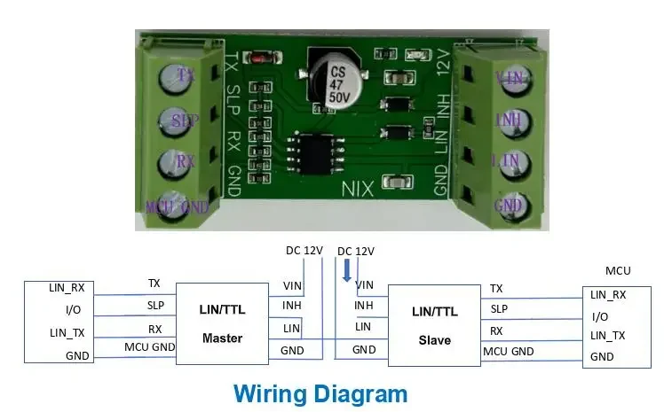 TTL UART to LIN analizator danych konwertera magistrala Can TJA1020 k _ line Data Bus TJA1021T Chip LINTTL3 do monitorowania komunikacji