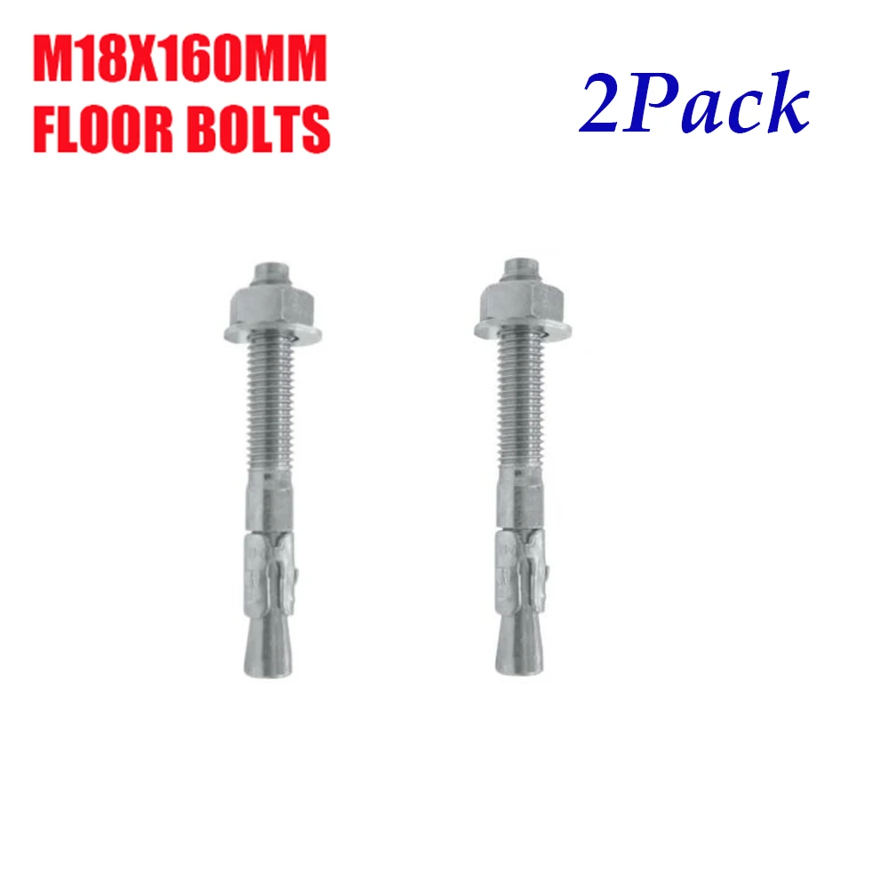 

2pcs M18 X 160mm For Floor Bolts Through Bolt Anchor Bolt 2 Post Lift / Ramp Car Repair Disassembly Fasteners Replacement Parts