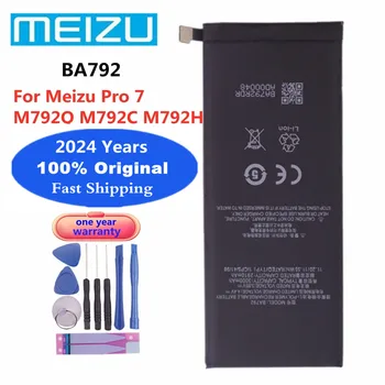 Meizu Pro 7 Pro7 용 정품 배터리, BA792, 2024 년 3000Ah, M792Q, M792C, M792H, 고품질 휴대폰 배터리 재고 있음, 빠른 배송