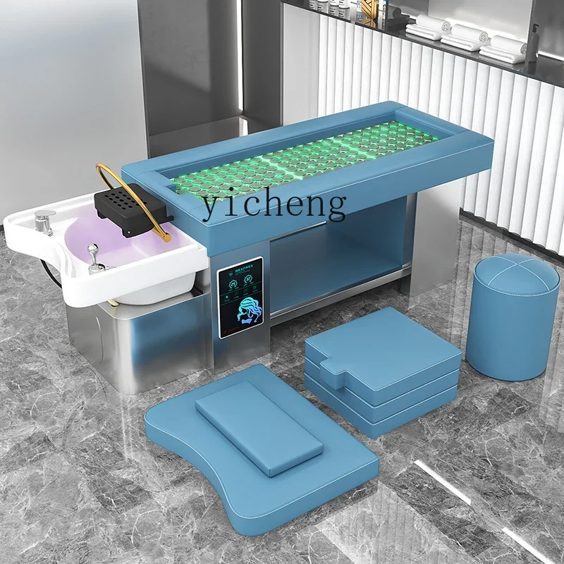 

TQH High-End Stainless Steel Smokeless Moxibustion Beauty Salon Special Water Circulation Fumigation Shampoo Chair