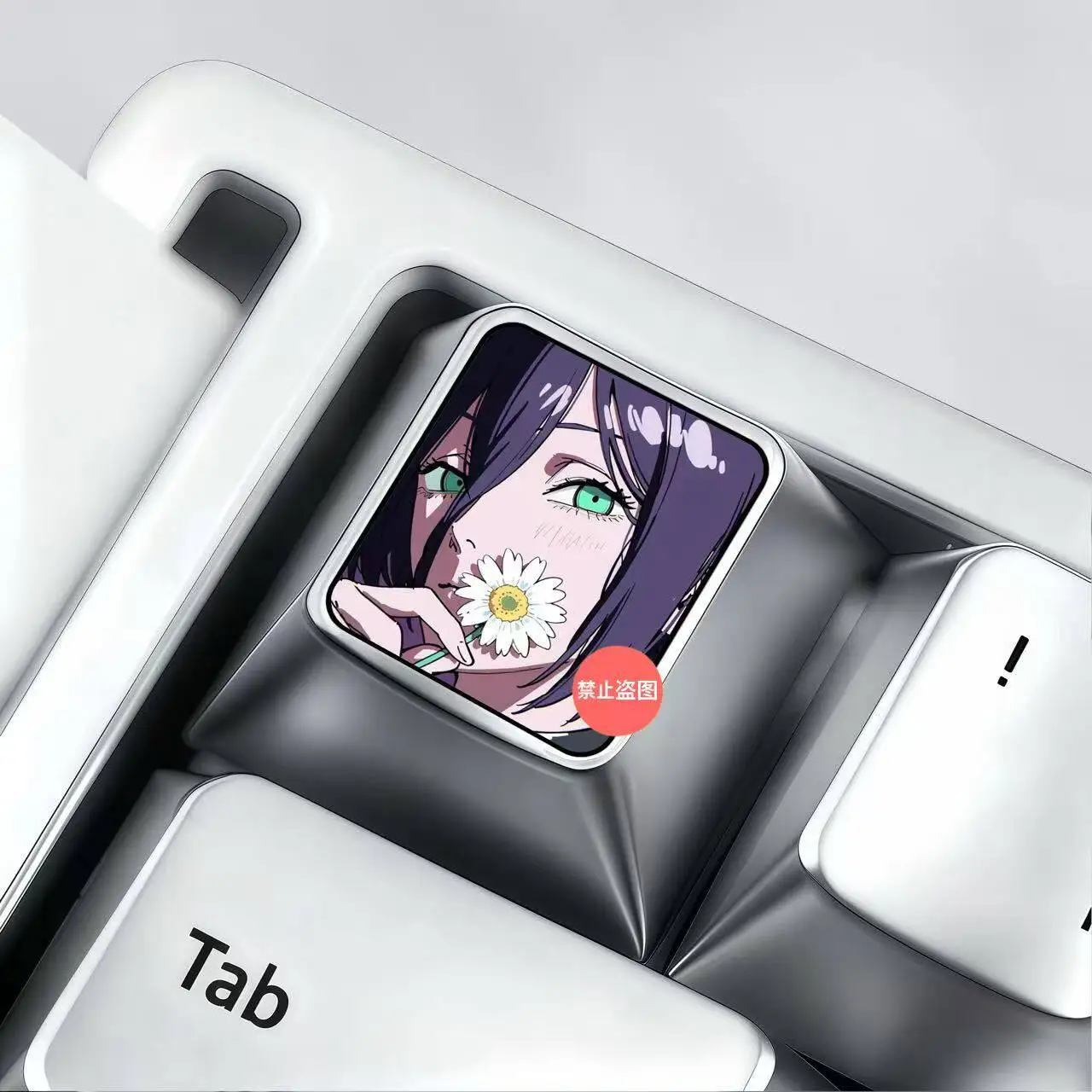 

Diy Cartoon Chainsaw Man Reze Mechanical Keyboard Keycaps Cross-Axis Mechanical Keyboard Pc Personalized Keycaps Gift Toys