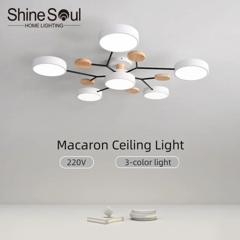 

Modern LED Chandelier Simple Wooden Ceiling Light Living Room Bedroom Hotel Apartment Study Room Home Decoration Indoor Lighting