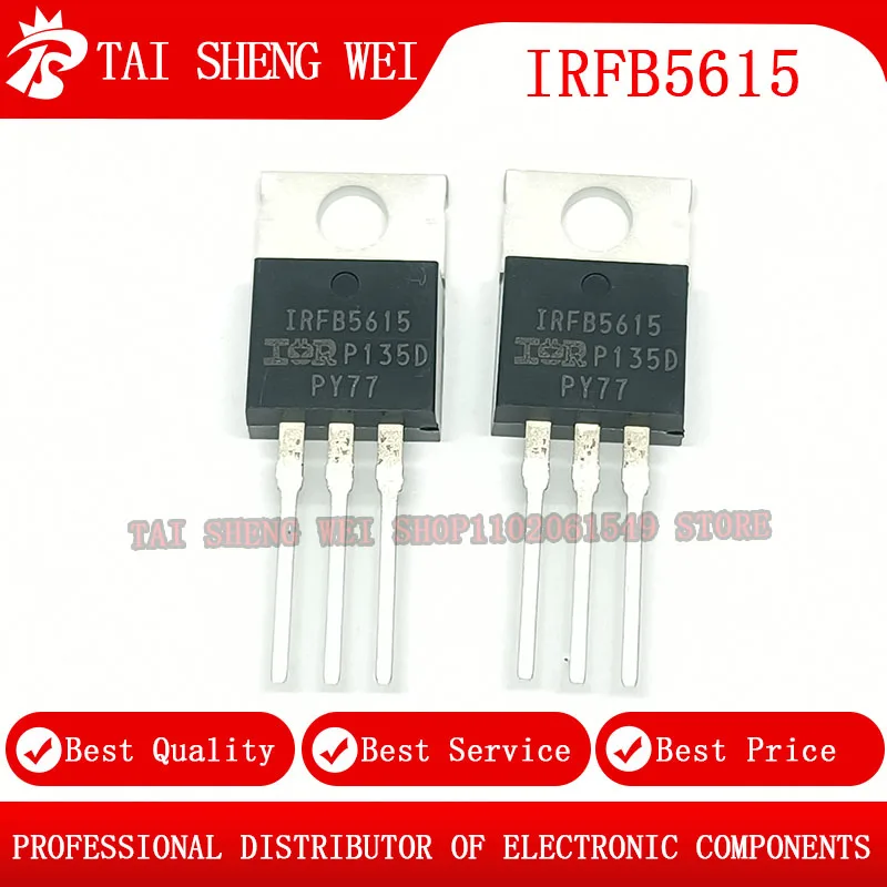 10pcs IRFB5615 5615 IRFB5615PBF TO-220  35A/150V N-Channel MOSFET TO220 New Original