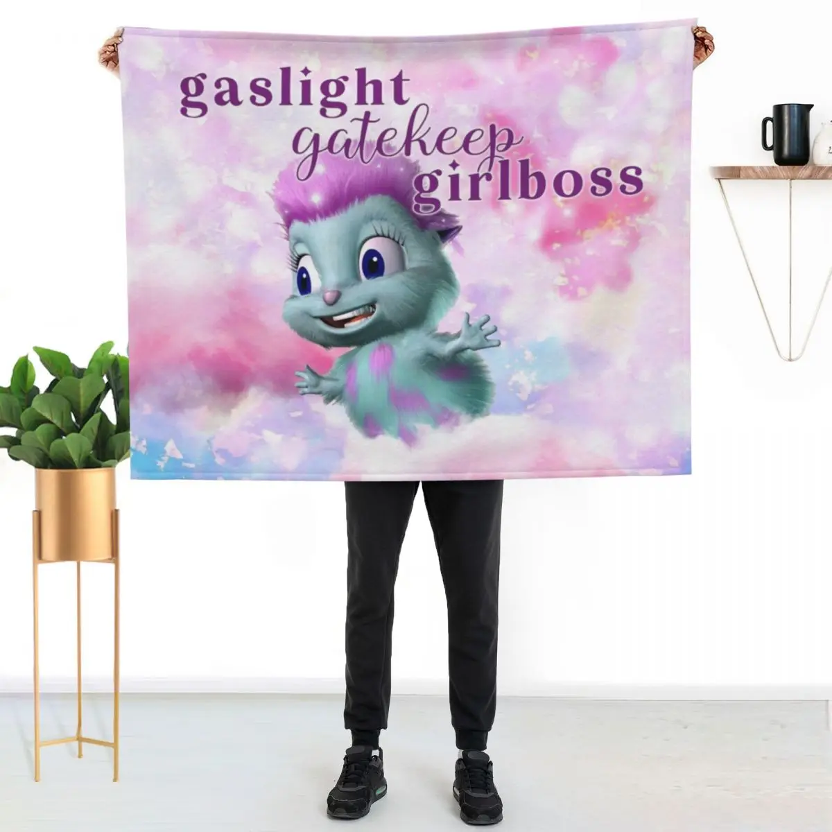 Bibble beliefs -Happiness Throw Blanket Cozy Sofa Blanket for TV Watching Napping