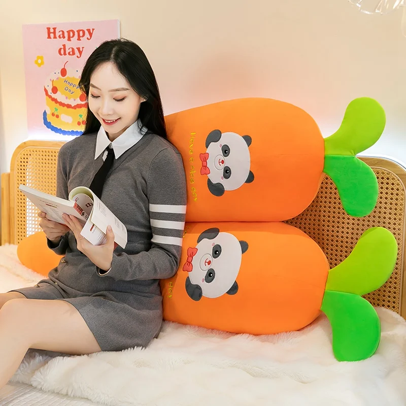 Grappige Cartoon Groente Radijs Pop Knuffels Gevulde Zachte Planten Wortel Bunny Sierkussen Kussen voor Meisjes Kerstcadeaus Decor