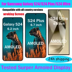 Super AMOLED For Samsung Galaxy S24/S24 Plus/S24 Ultra S926B S926U display Touch screen replacement Assembly Tested S921B/U LCD