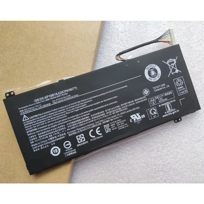 

New AP18B18J Laptop Battery For Acer Aspire 3 A314-32 C087 C1K9 C1QB C4F0 C4XB C5U6 C7BP C7QH C8BJ C9BT C83Q C95D P9UF P34J P1EV