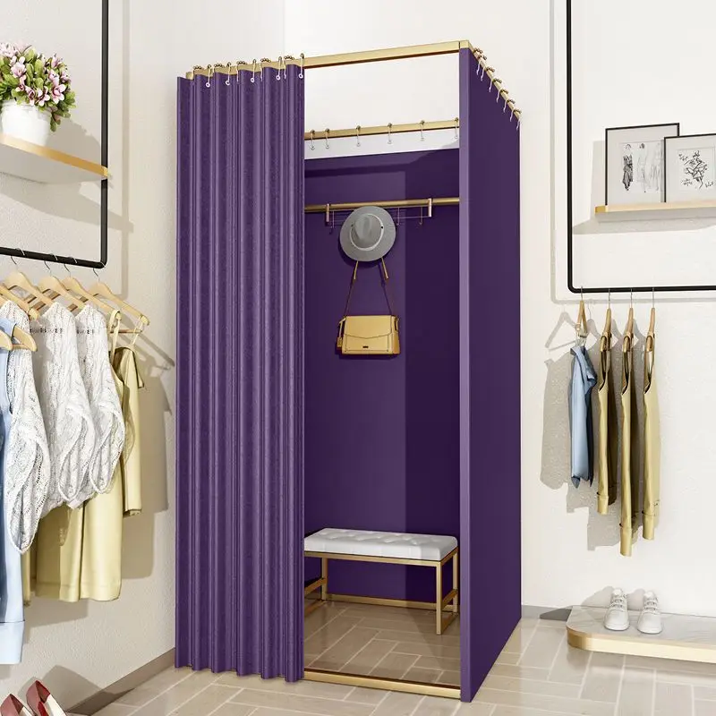 Clothing stores, shopping malls, assembly, changing rooms, simple mobile fitting rooms, door curtains, floor-to-ceiling portable