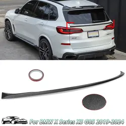 Fit for BMW X5 G05 F95 2019-22 Rear Middle Spoiler Trunk Wing Carbon Fiber Look