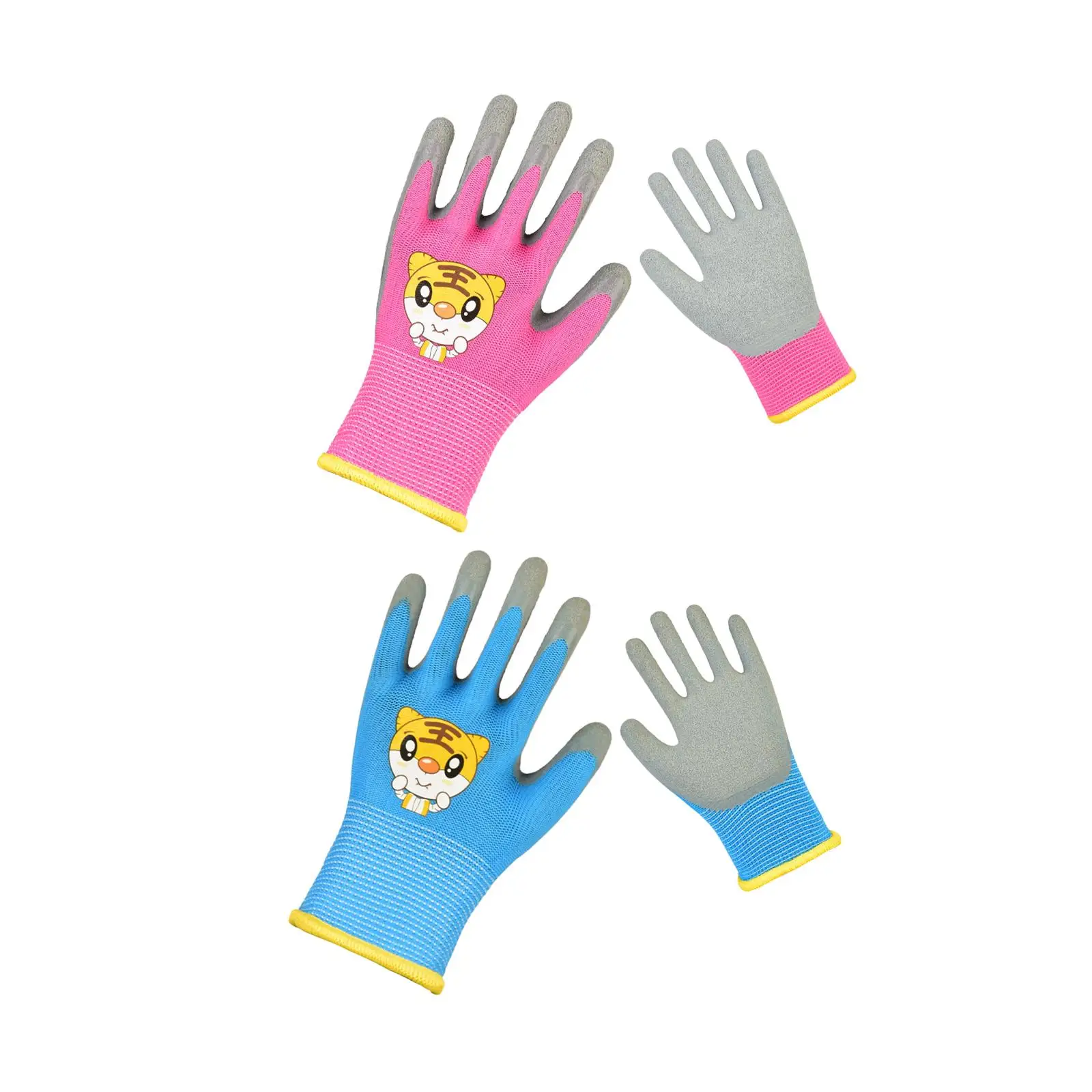 Kids Gardening Gloves Non Slip Hand Protection Cartoon Soft Yard Work Gloves for Children,Girls Boys, Toddler Fishing Planting