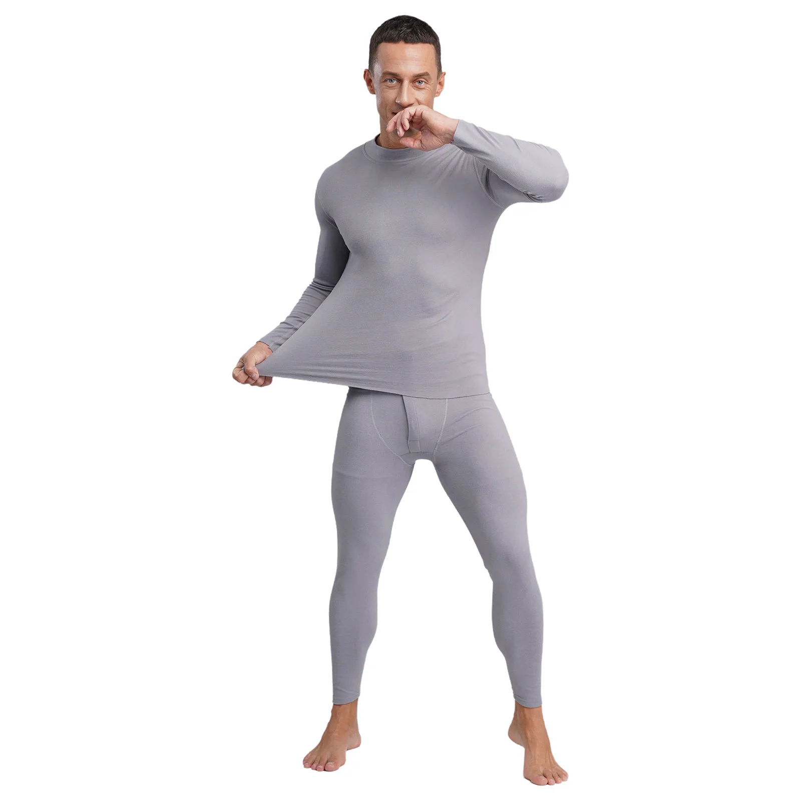 

Мужское термобелье с длинными рукавами, пижамные базовые наряды, теплый базовый слой, мягкие дышащие топы с низом для зимы, холодной погоды