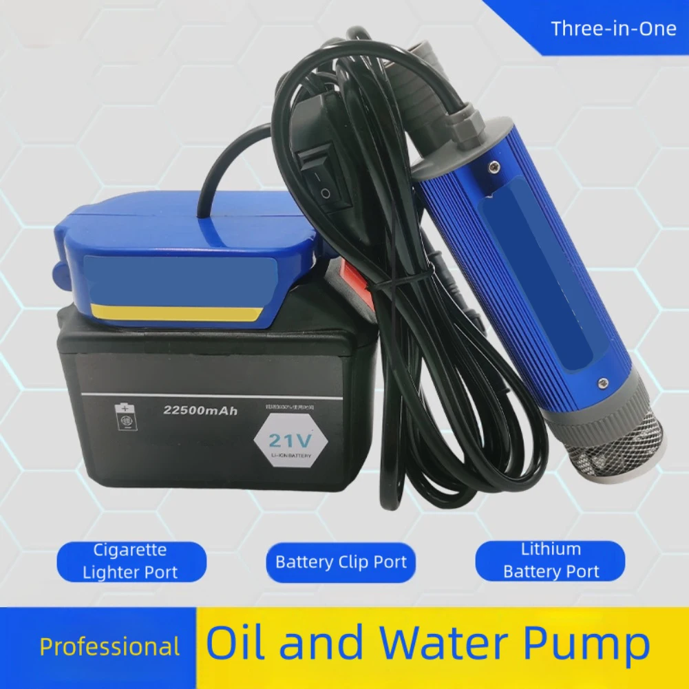 

2in1 Oil and Water Transfer Pump Set for 18V 21V Diesel Lithium Batteries 38mm Diameter Pump with 2 4m Cable for Extended Reach