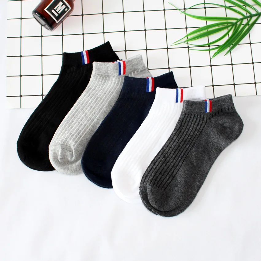 5 Pairs Man Ankle Socks Athletic Running Socks Low Cut Casual Sports Socks Breathable Cushioned Tab Short Socks for Men