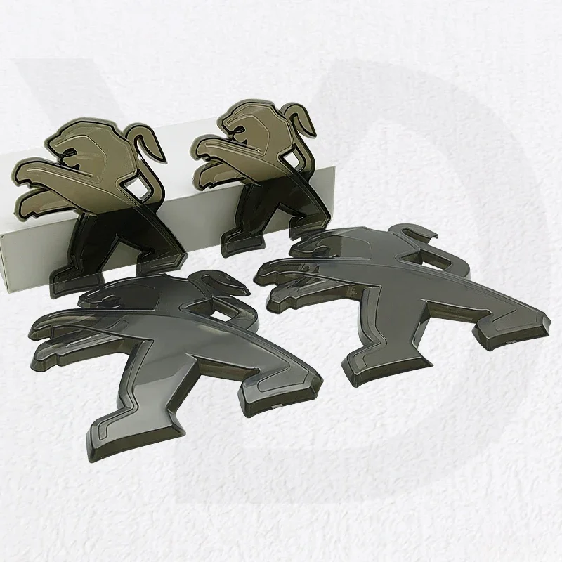 

ABS Plastic Transparent Black Car Front Badge Rear Trunk Emblem Stickers for Peugeot 2008 3008 Auto Head Modified Decoration