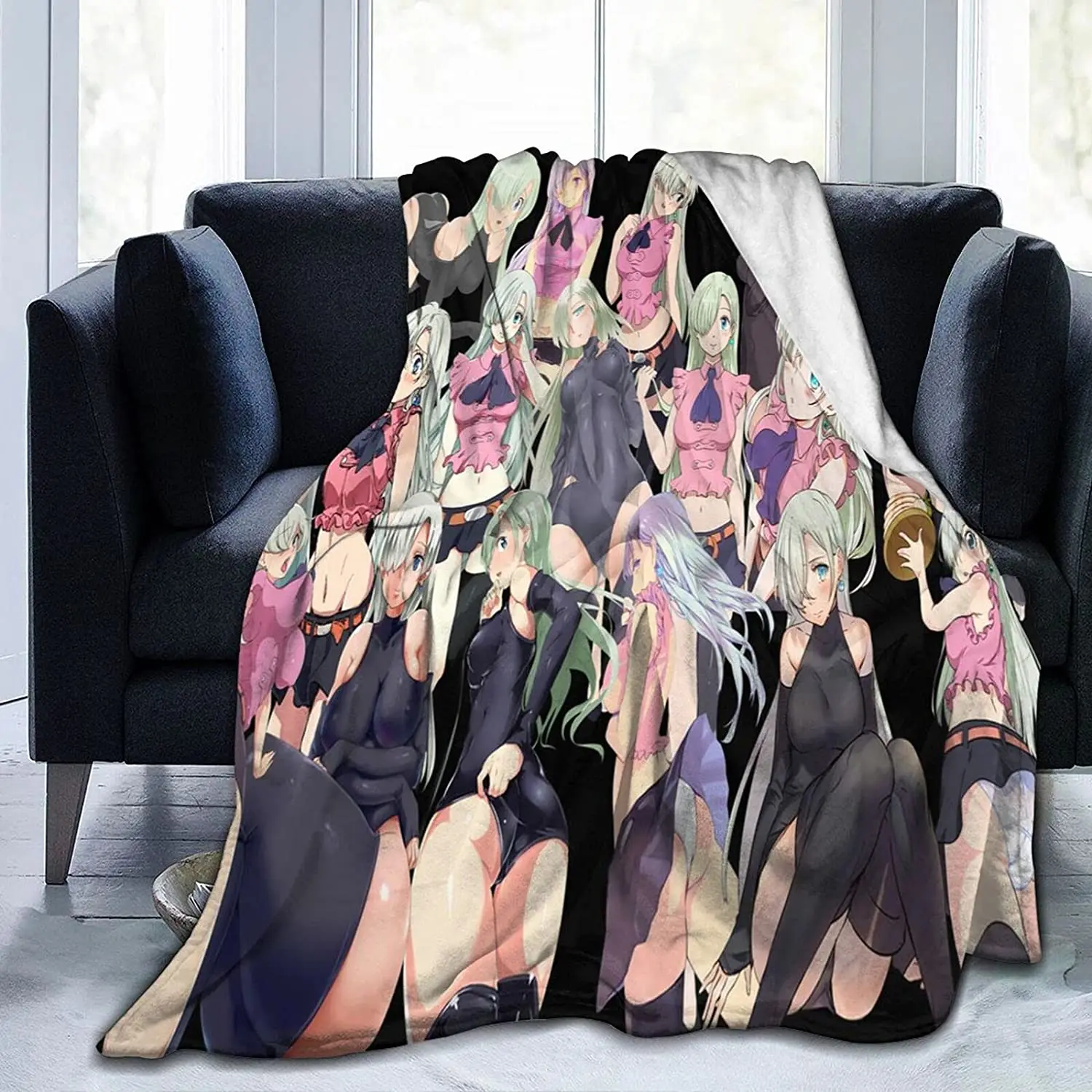 

Sexy Anime Girl Blanket Super Soft Warm for Bedding Couch Sofa Plush Blanket for Kids Adults Gift 50"X40"