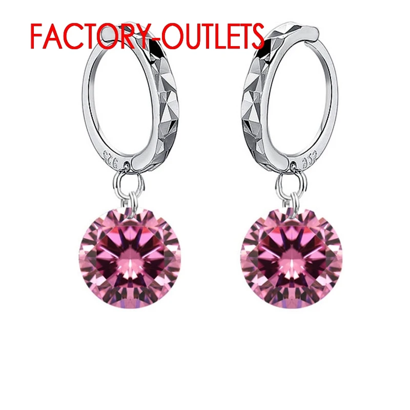 Factory Price Hanging Cubic Zircon Earrings For Women & Young With Green Stone 925 Sterling Silver Earring Amazing Discount