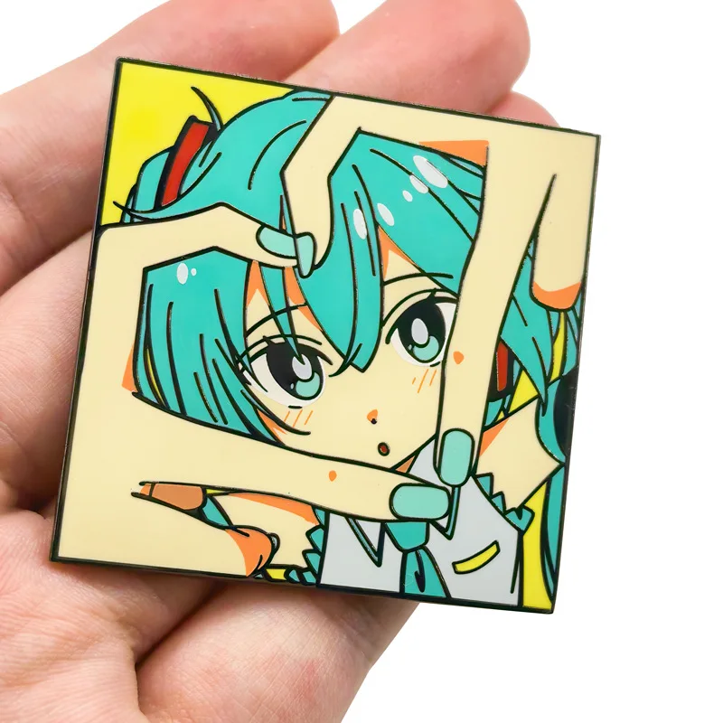 Pin esmaltado de chica hermosa, alfileres de solapa de cantante de ídolo Virtual para mochilas, insignias de ropa, broche bonito, regalos de joyería para amigos