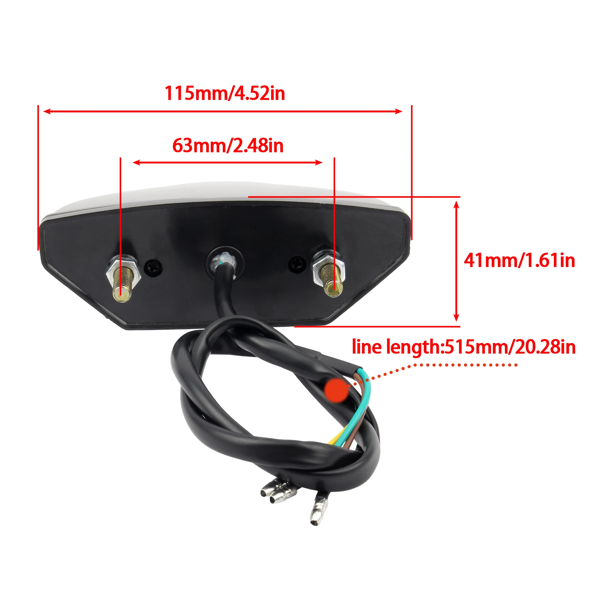 ไฟท้ายมอเตอร์ไซค์ LED 12V แบบ 3 สาย ใช้ได้กับรถทุกรุ่น ไฟเบรก ไฟท้าย ไฟส่องป้ายทะเบียน ไฟเดย์ไลท์ ไฟเลี้ยว สำหรับรถฮอนด้า ยามาฮ่า เคทีเอ็ม เอเอวีดี ดートไบค์ เอทีวี