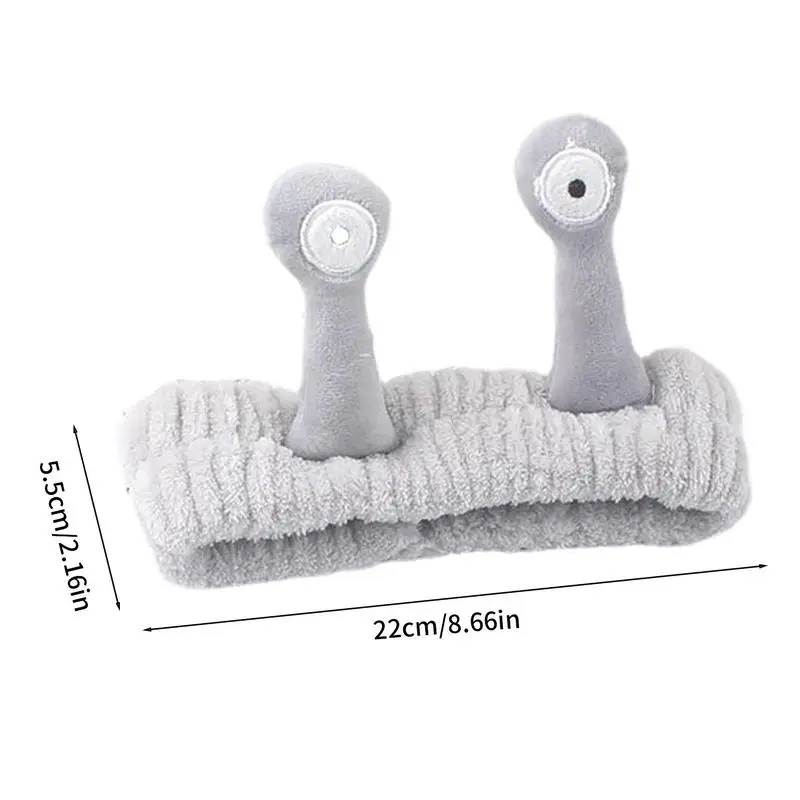 Cute Snail Eye Ultra Absorbent Headbands Wash Face Makeup Shower Facial Skincare Headband Spa Hair Bands For Women And Girls