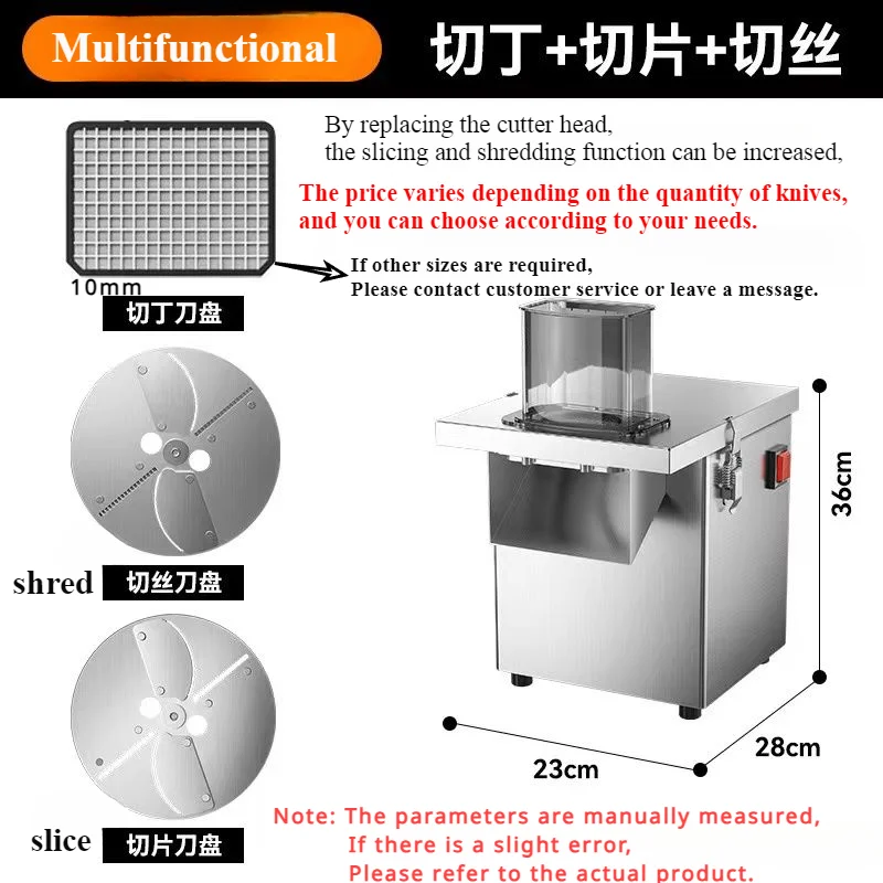 220V multifunctional Electric vegetable cutter,fruits and vegetables Slice/shred/dice,carrot potato dicer,Food Chopper
