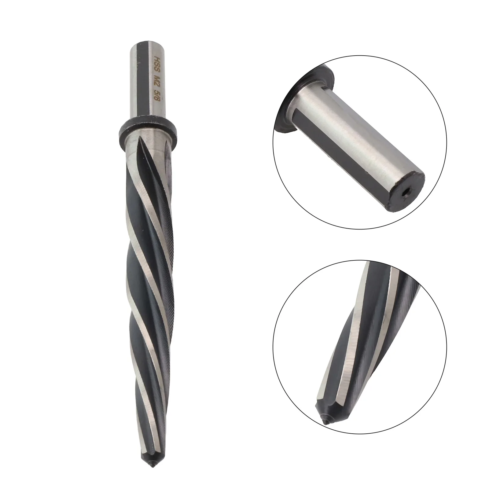 1 Pc Chuck Bridge Reamer 5/8 Inch Tapered Reamer 1/2 Inch Shank  160mm HSS Spiral Fluted Drill Bit Chamfer Reaming Tools