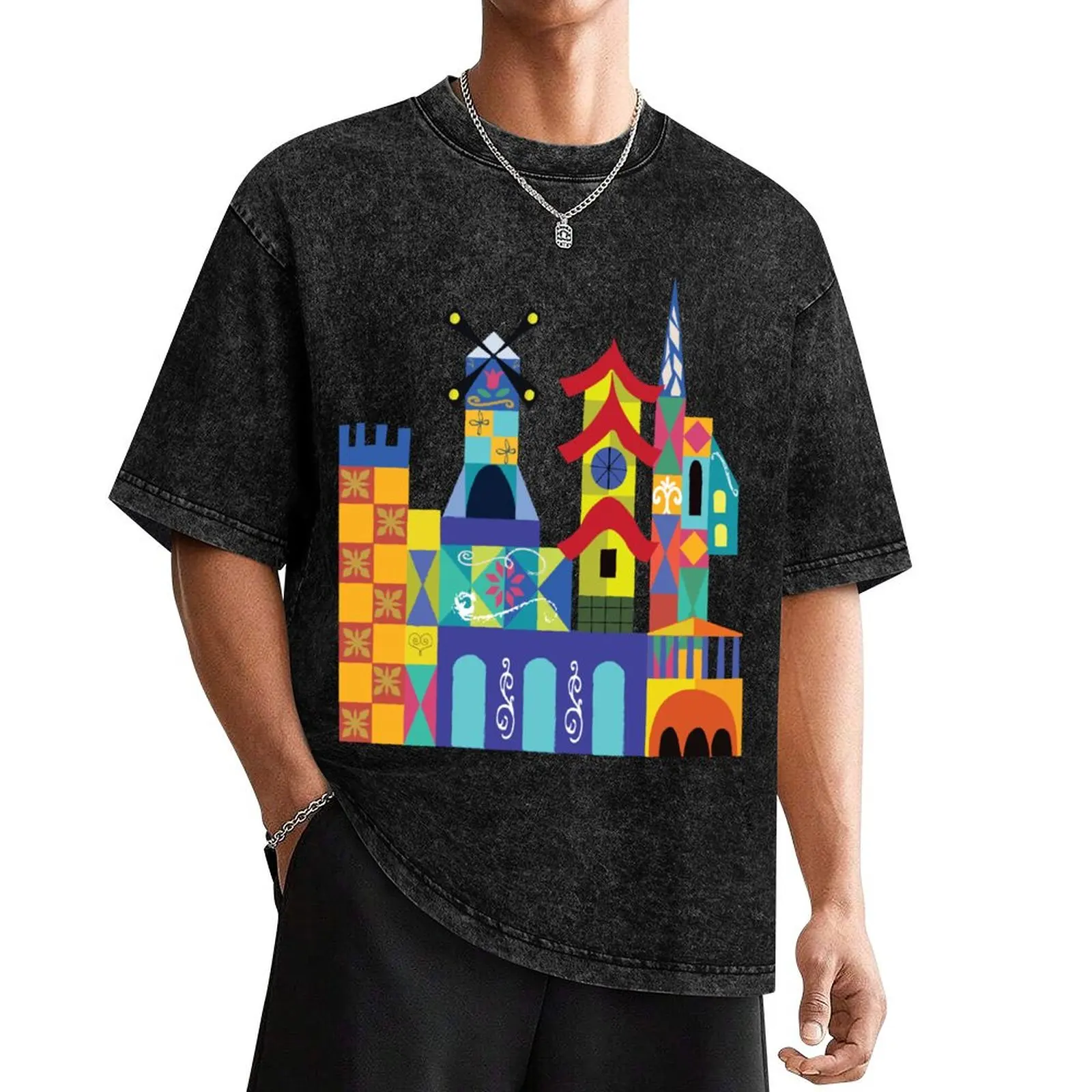 Mary Blair City Scapes T-Shirt vintage anime shirt gifts for boyfriend funny shirt cotton plus size men clothing