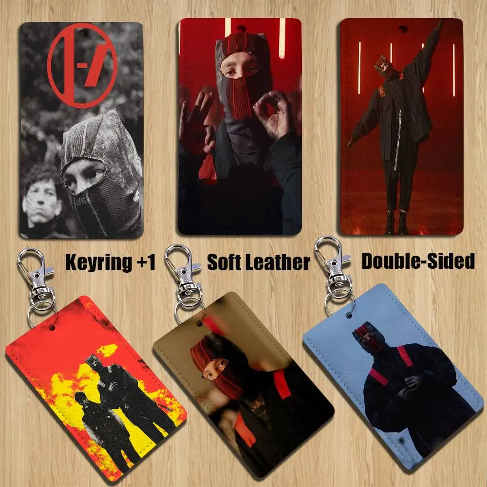 

T-Twentys One PilotsS Breach Holder For Bank Business Work Card Holder Student Card Case Bus Card Keychain
