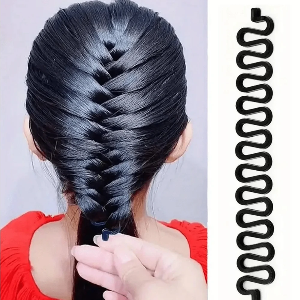 Magic Hairstyle Design Accessory Set Fish Bone Braid Tool  DIY Braiding Braider for Elegant Ponytails Ideal Beauty Enthusiasts