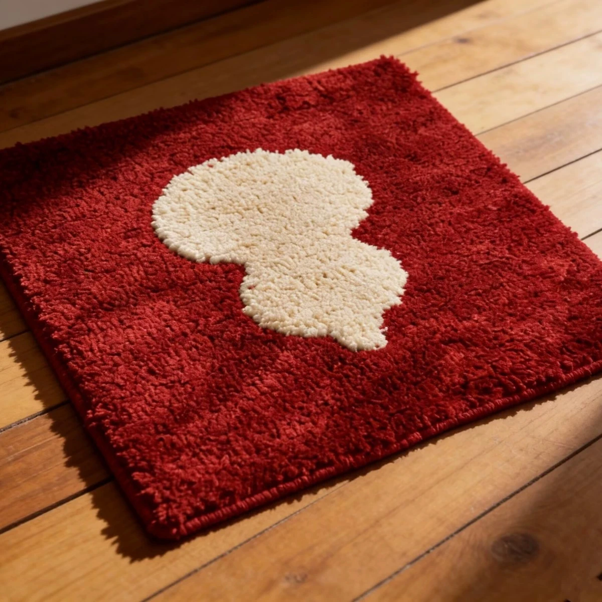 CNY Holiday Tufting Seat Mat Soft Tufted Magic Gourd Chair Sofa Square Pad Home Office Warm Cozy Decor for Autumn Winter 40x40cm