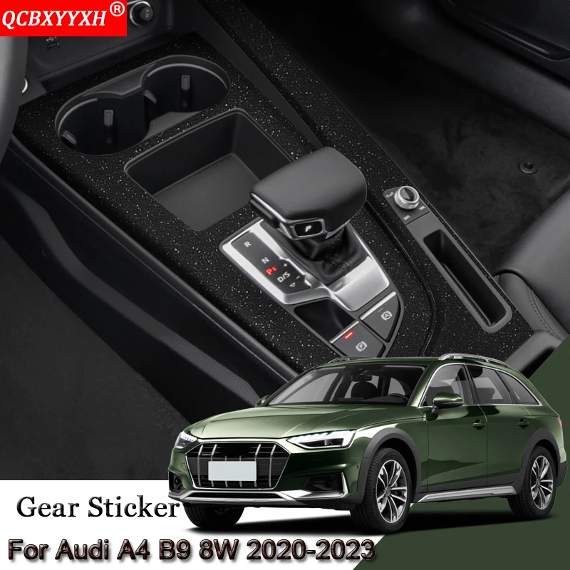 

Car Interior Sticker For Audi A4 B9 8W 2020-2023 Car Gear Panel Sticker Gear Box Protective Film Carbon Fiber Black Accessories