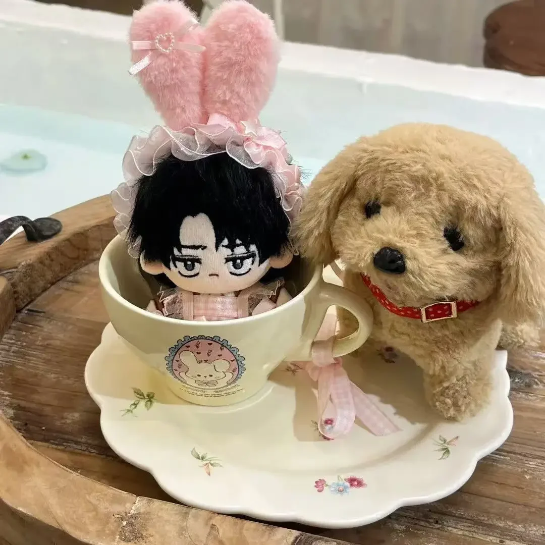 Farcito 10 cm Portachiavi Gioco Anime Attack Titan Fan Fiction Capitano Levi Corpo Peluche Bambola Giocattolo Morbido Vestire Cotone Regalo per bambini Xams