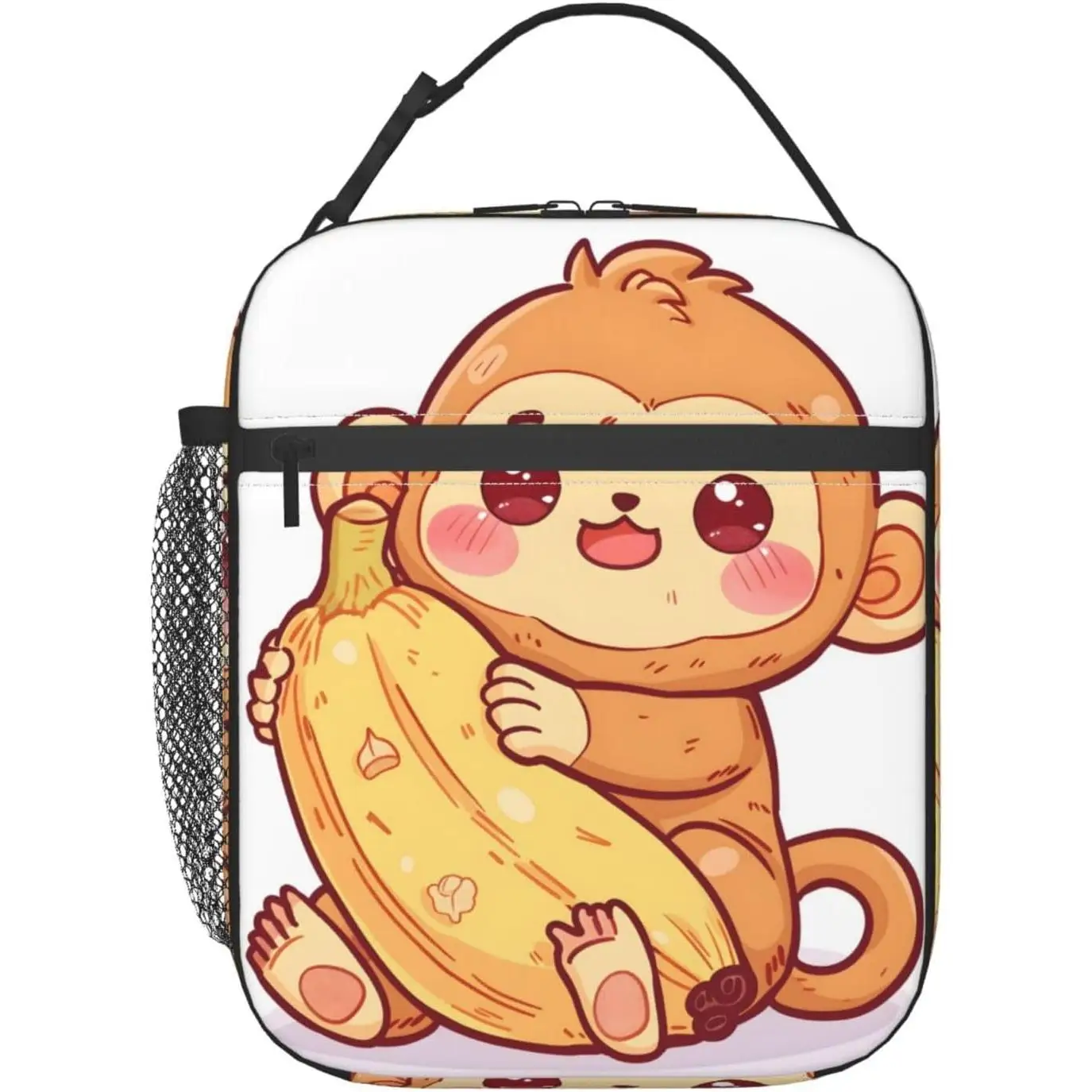 

Monkey and Banana Lunch Box for Women Men Insulated Lunch Box Reusable Lunch Bag for Office Work Picnic Travel