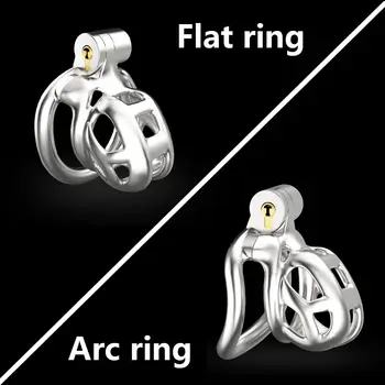 Nový pás cudnosti z nerezové oceli 316 Python 2 Style Mužský pás cudnosti Cock Cage Mamba Penis Ring Pás cudnosti Sissy BDSM Sexuální hračky pro gaye 8 nejlepší prodej sissy v kleci - №7